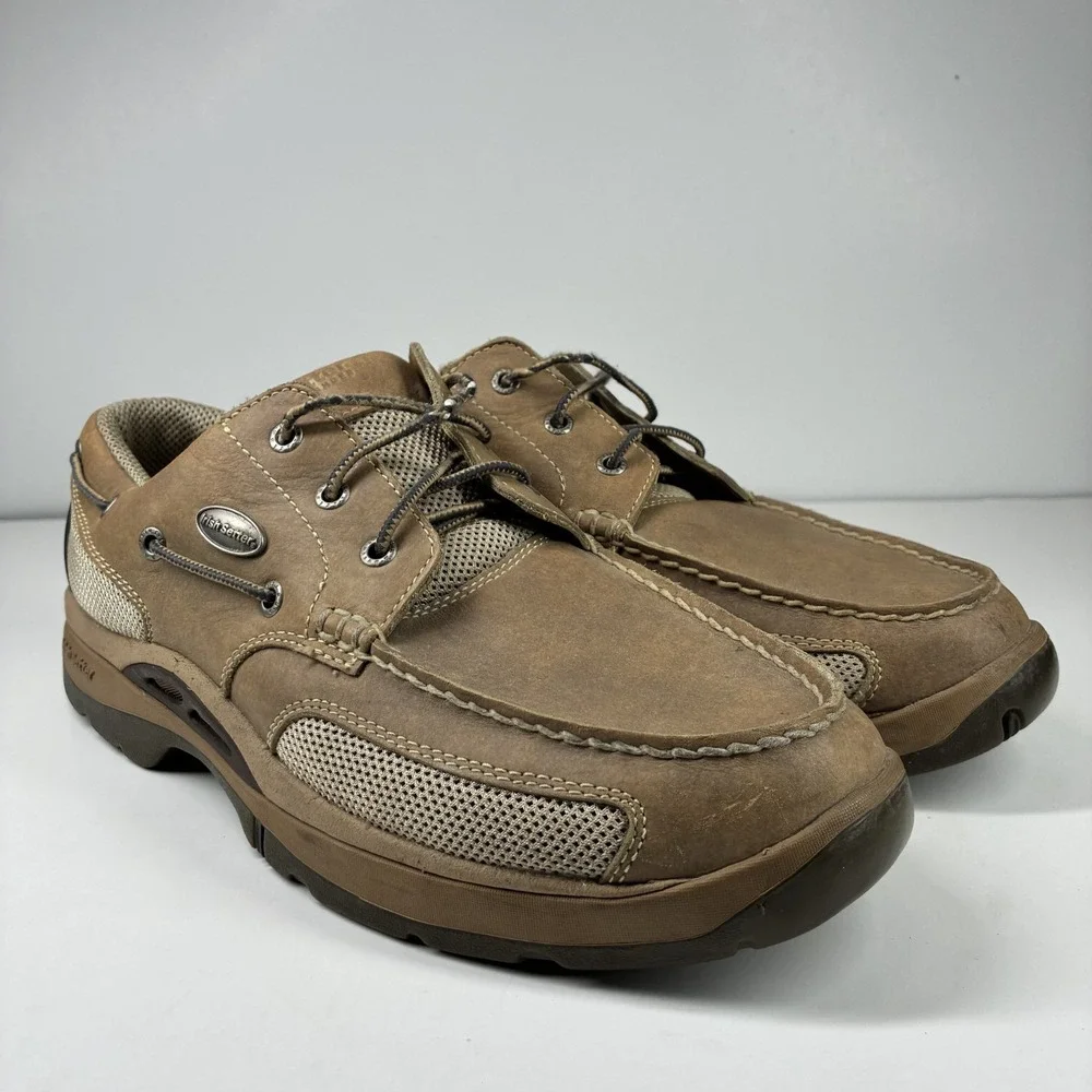 Irish Setter Lakeside 3812 Men's 11.5 Extra Wide Tan Leather Boat Shoes Red Wing